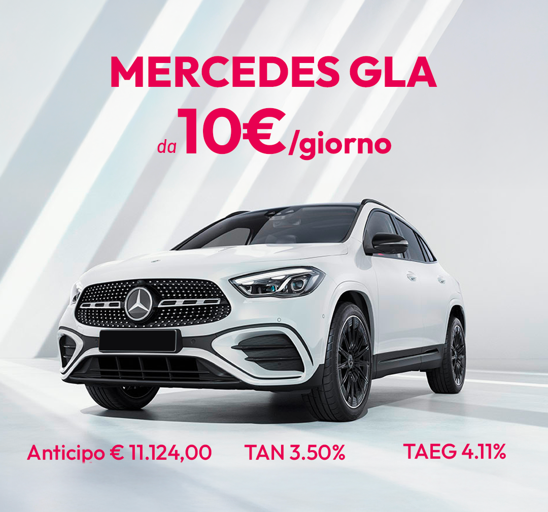 Mercedes-Benz GLA: tua da 10 €/giorno
